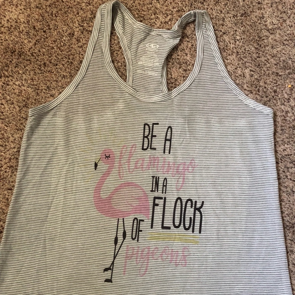 EUC sublimated Athletic tank, sz lg